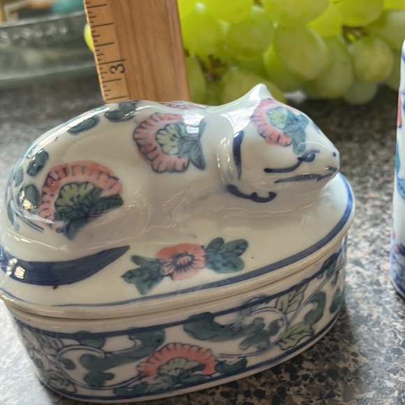 Vintage ceramic box & ginger jar 80’s - Picture 4 of 5